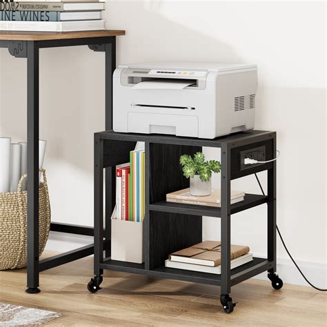 under desk printer stand ikea|rolling printer cart with storage.